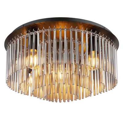 Globo Gorley ceiling lamp, smoke/black, glass, 50 cm, 5-bulb, E27 - Thumbnail 2