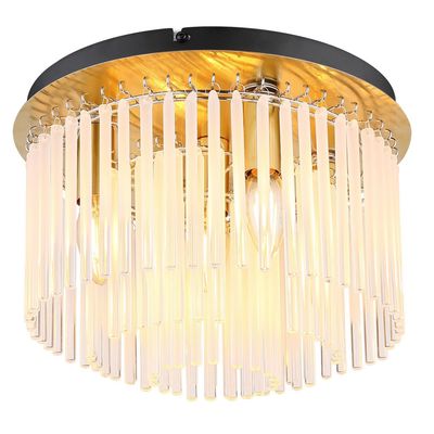 Globo Gorley ceiling light, white/gold, glass, Ø 32 cm, 5-bulb, E14 - Thumbnail 2