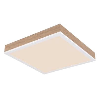 Globo LED ceiling lamp Doro, length 30 cm, dark wood, wood - Thumbnail 2