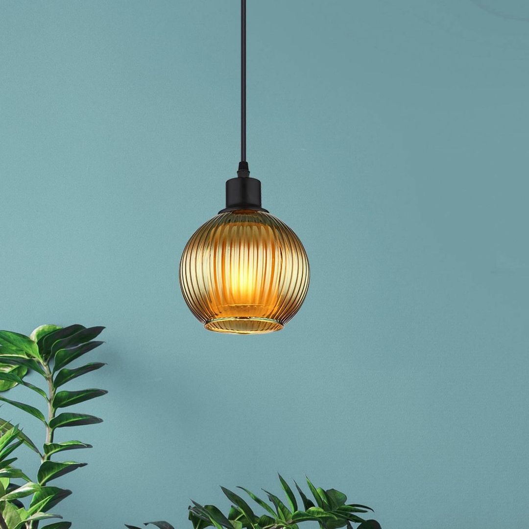 Globo Zumba pendant light, green, Ø 15 cm, glass - Image 1
