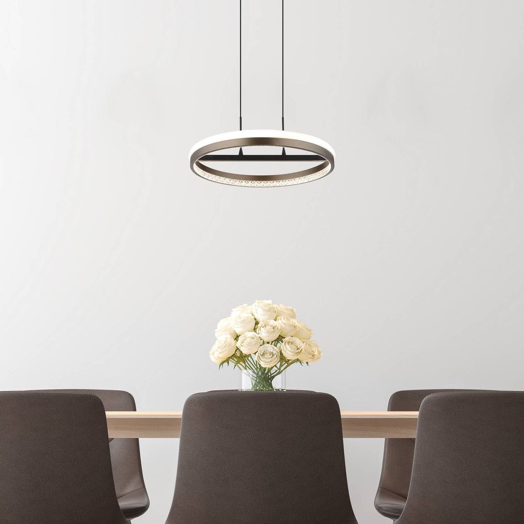 Globo Della LED hanging light, Ø 40 cm, dark grey, metal - Image 1