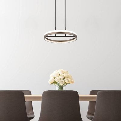 Globo Della LED hanging light, Ø 40 cm, dark grey, metal