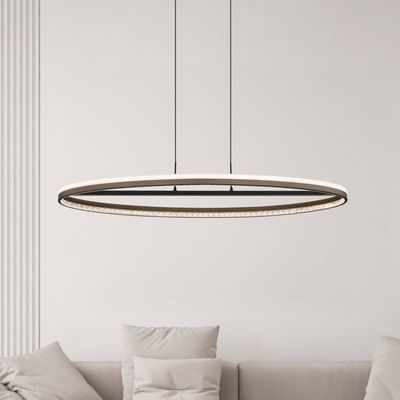 Globo Della LED hanging light, length 101 cm, dark grey, metal