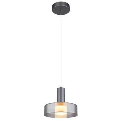 Globo LED hanging light Grant, Ø 22 cm, smoke grey, glass - Thumbnail 2