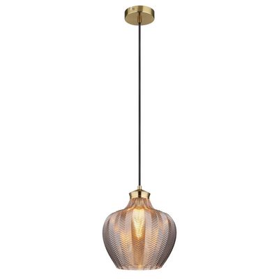 Globo Jessica hanging light, Ø 25 cm, smoke grey, glass - Thumbnail 2