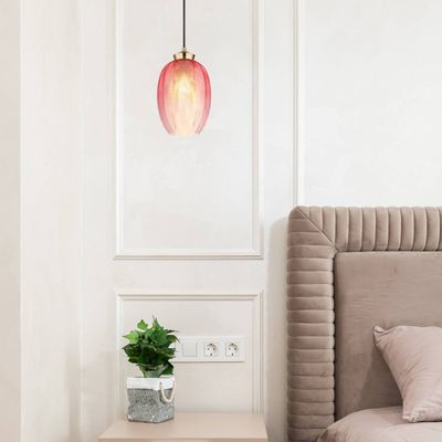 Globo Jessica hanging light, Ø 18 cm, red, glass