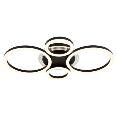 Globo Loretta LED ceiling light, black, metal, 53 cm, CCT - Thumbnail 2