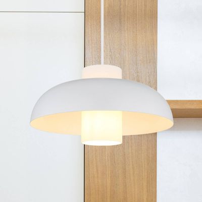 Globo Lowe hanging light, white matt, Ø 38 cm, metal
