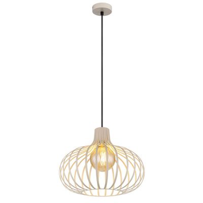 Globo Mateo pendant light, cream/sand-coloured, metal, Ø 40 cm - Thumbnail 2