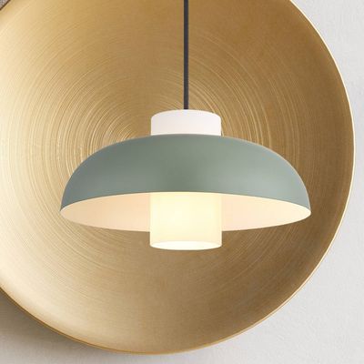 Globo Hanging light Lowe, green matt, Ø 38 cm, metal