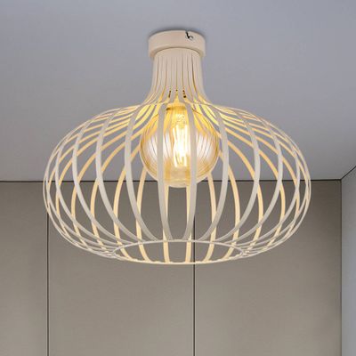Globo Mateo ceiling light, cream/sand-coloured, metal, Ø 40 cm