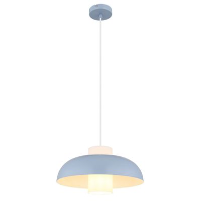 Globo Lowe hanging light, blue matt, Ø 38 cm, metal - Thumbnail 2