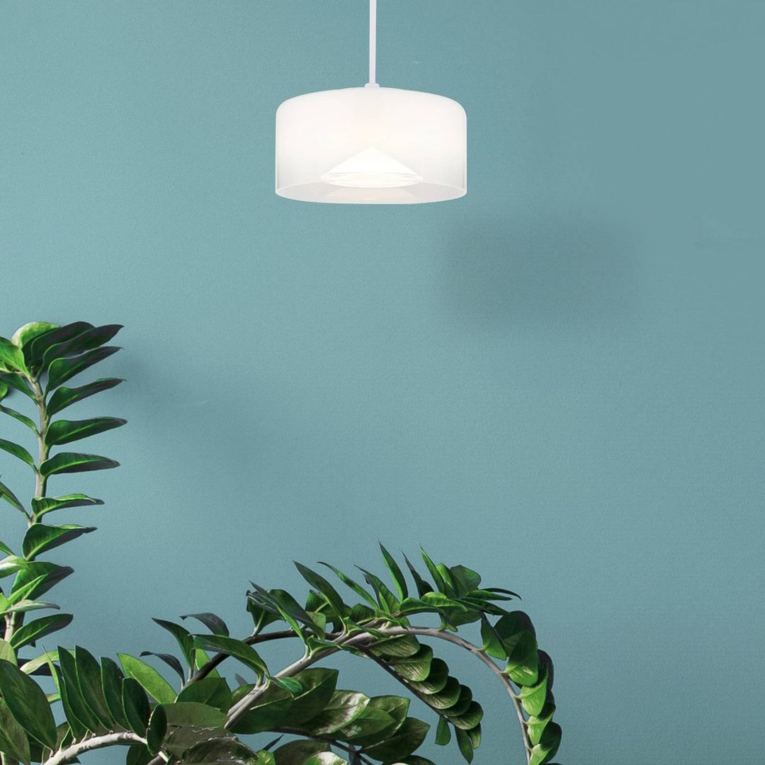 Globo LED pendant light Belinda, Ø 15 cm, white, glass - Image 1