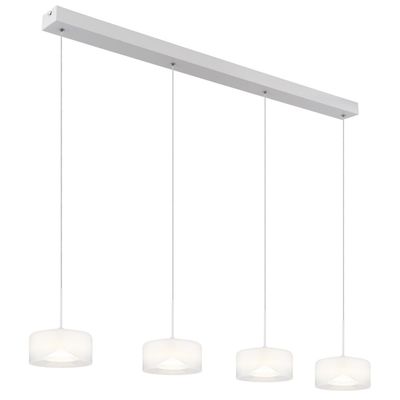 Globo Belinda LED pendant light, length 105 cm, white, 4-bulb, glass - Thumbnail 2