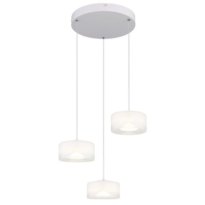 Globo LED pendant light Belinda, Ø 40 cm, white, 3-bulb, glass - Thumbnail 2