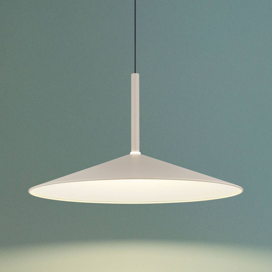 Globo Lampone LED hanging light, sand-coloured, Ø 47 cm, metal, Soft-Lift - Image 1