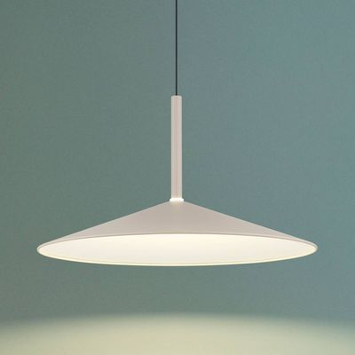 Globo Lampone LED hanging light, sand-coloured, Ø 47 cm, metal, Soft-Lift