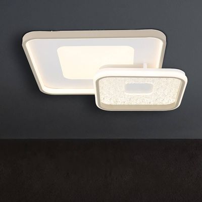 Globo Mosaiko LED ceiling lamp, length 50 cm, white/sand metal