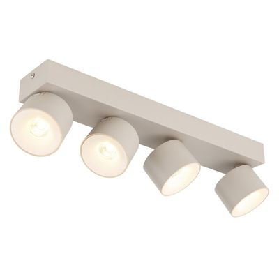 Globo Rae LED ceiling spotlight, sand-coloured, metal, 4-bulb, 46 cm - Thumbnail 2