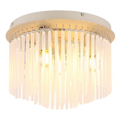 Globo Gorley ceiling light, white/sand, glass, Ø 32 cm, 5-bulb, E14 - Thumbnail 2