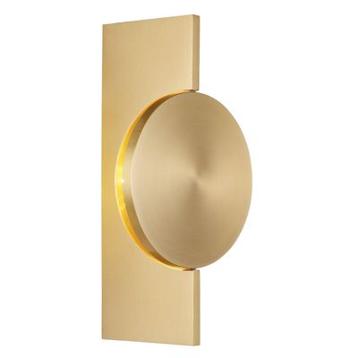 Globo Jasper LED wall lamp, height 28 cm, matt brass, metal - Thumbnail 2