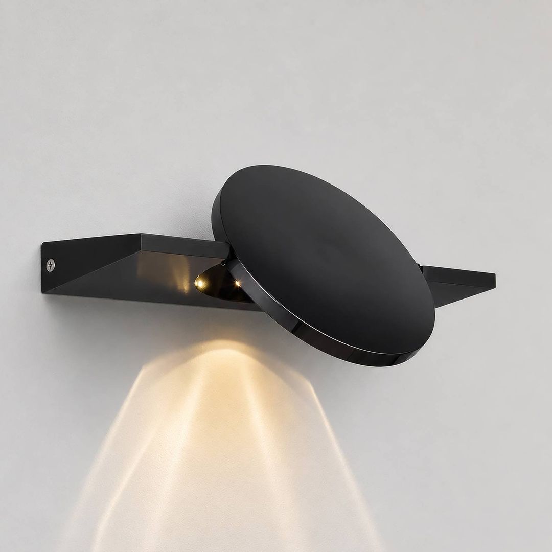 Globo Jasper LED wall lamp, height 28 cm, matt black, metal - Image 1