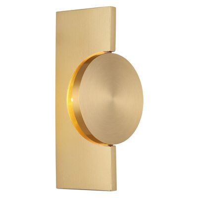 Globo Jasper LED wall lamp, height 20 cm, matt brass, metal - Thumbnail 2