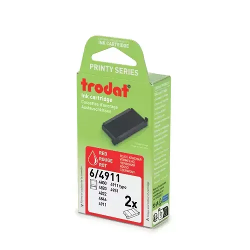 Trodat 6/4911/SS Ink cartridge Red - Image 1