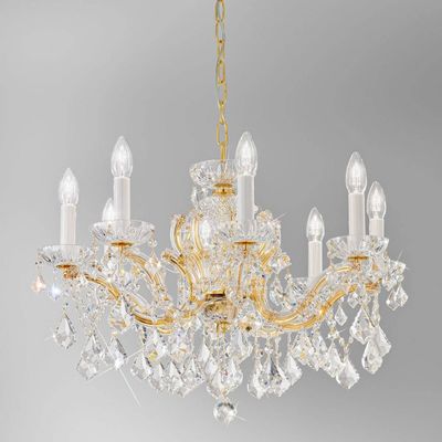 KOLARZ Maria Louise chandelier, 24 ct gold 8-bulb