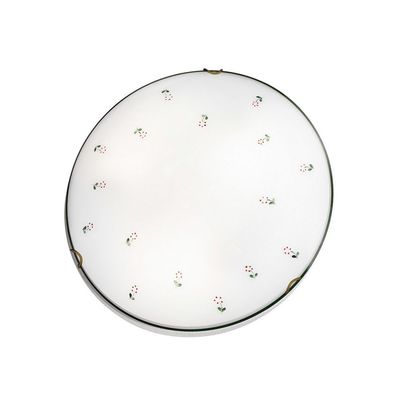 austrolux KOLARZ Nonna ceiling light, Ø 40 cm, scattered pink flowers, glass - Thumbnail 2