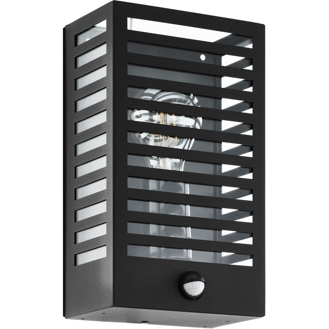 EGLO Alamonte 3 outdoor wall light, black, with sensor - Image 1