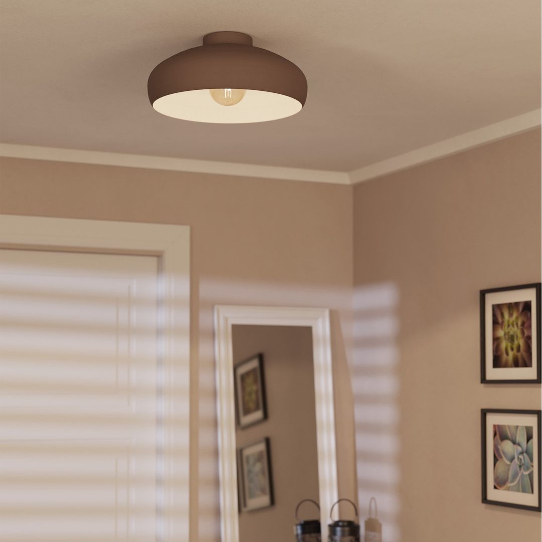 EGLO Mogano ceiling light, Ø 40 cm, coffee brown - Image 1