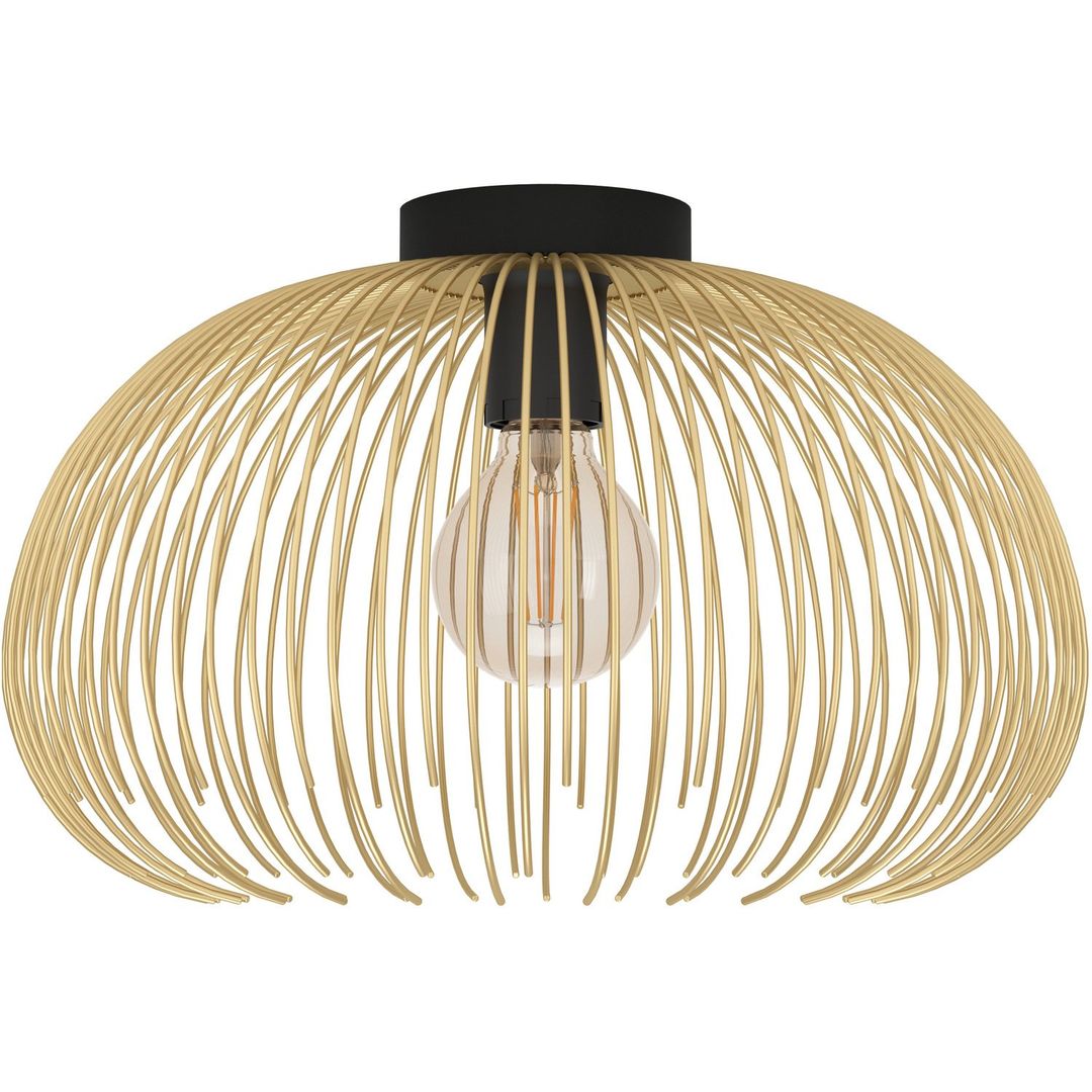 EGLO Venezuela ceiling lamp, lampshade made of golden rods - Image 1