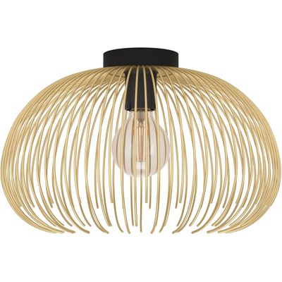 EGLO Venezuela ceiling lamp, lampshade made of golden rods