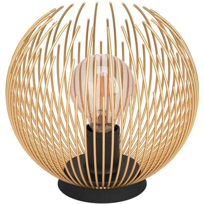 EGLO Venezuela table lamp, lampshade made of golden rods