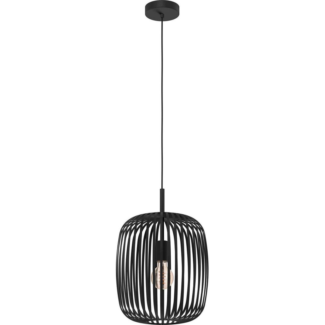 EGLO Romazzina pendant light, black, Ø 33 cm, metal, E27 - Image 1