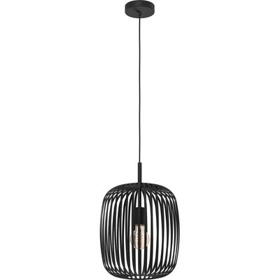EGLO Romazzina pendant light, black, Ø 33 cm, metal, E27
