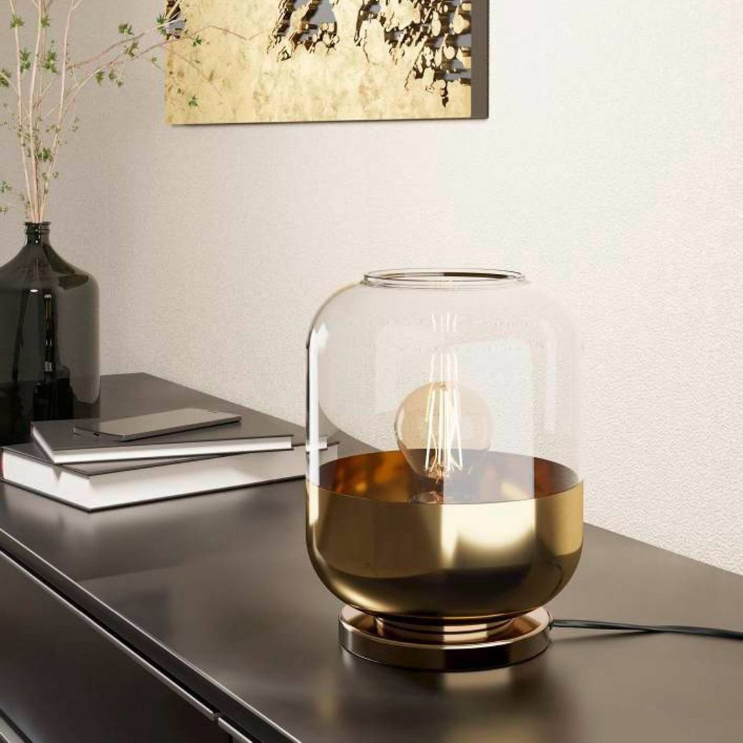 EGLO Maryvilla table lamp, gold/clear - Image 1
