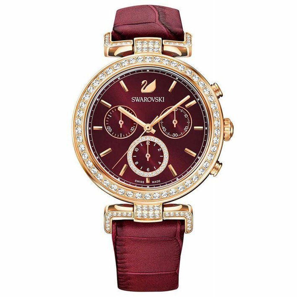 Swarovski 5416701 Era Journey Dark Red Rose-Gold Tone PVD Women's Watch - Image 1