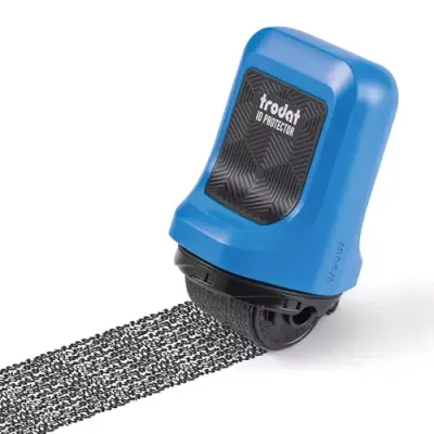 Trodat ID Protector Ink Roller, Sky-Blue, Black Pad, Eng Packaging Instruction Sheet En - Thumbnail 2