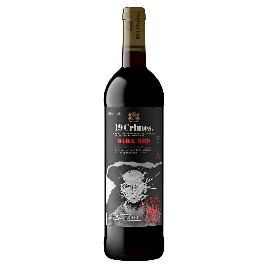 19 Crimes Dark Red 750 mL - Image 1