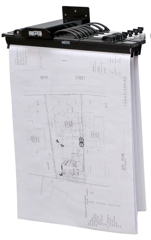 Arnos Hang A Plan Front Load Wall Rack A2 Black - D065 - Image 1