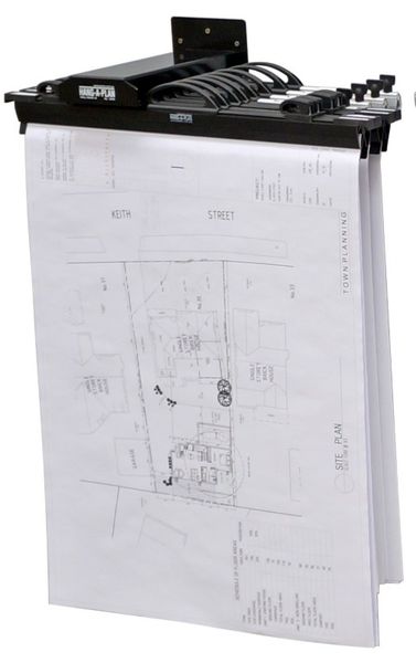 Arnos Hang A Plan Front Load Wall Rack A2 Black - D065