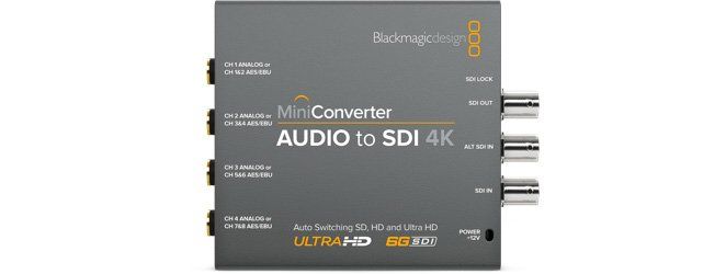Blackmagic Design Mini Converter Audio to SDI 4K Active video converter 3840 x 2160 - - Image 1