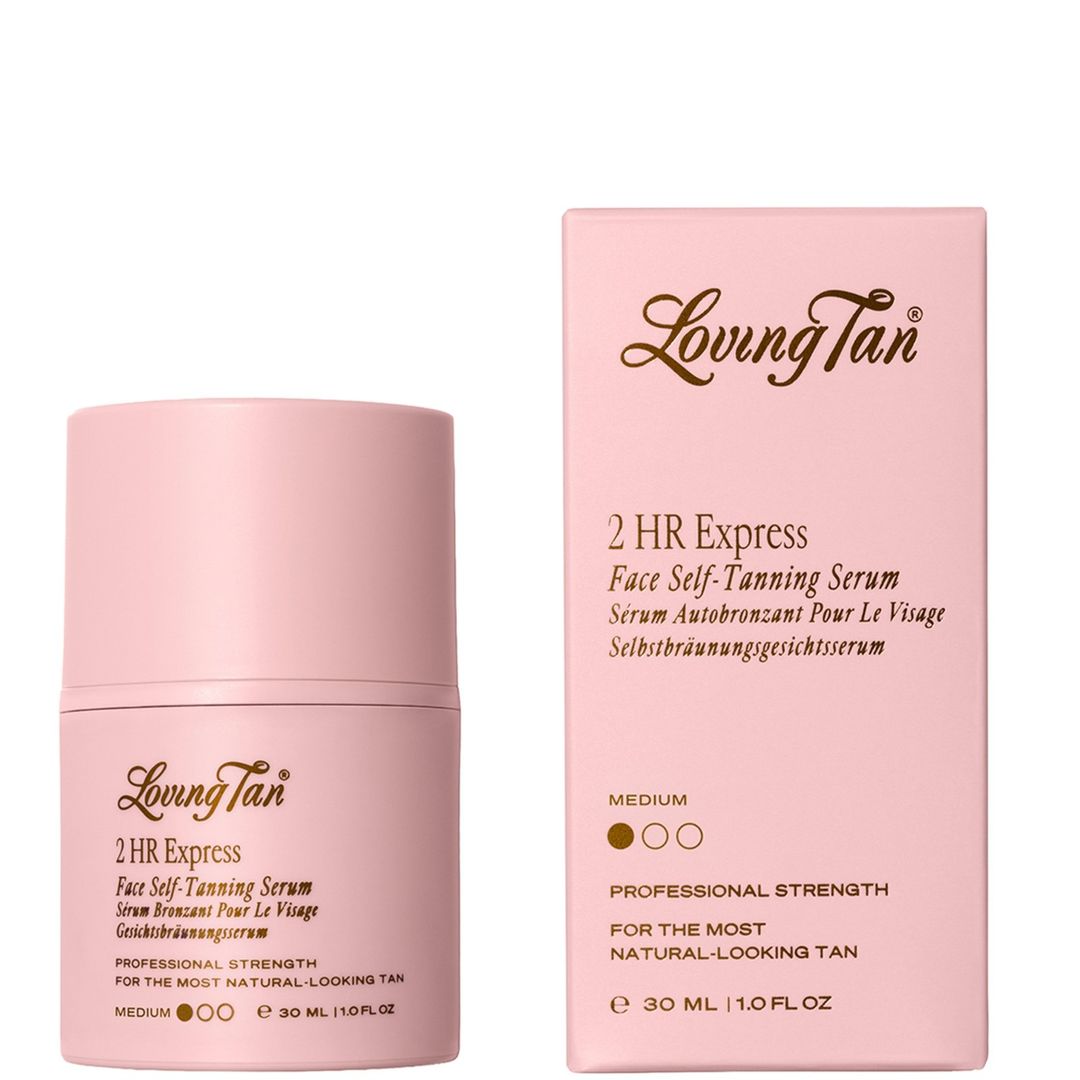 Loving Tan 2 HR Express Face Tanning Serum Medium 30ml - Image 1