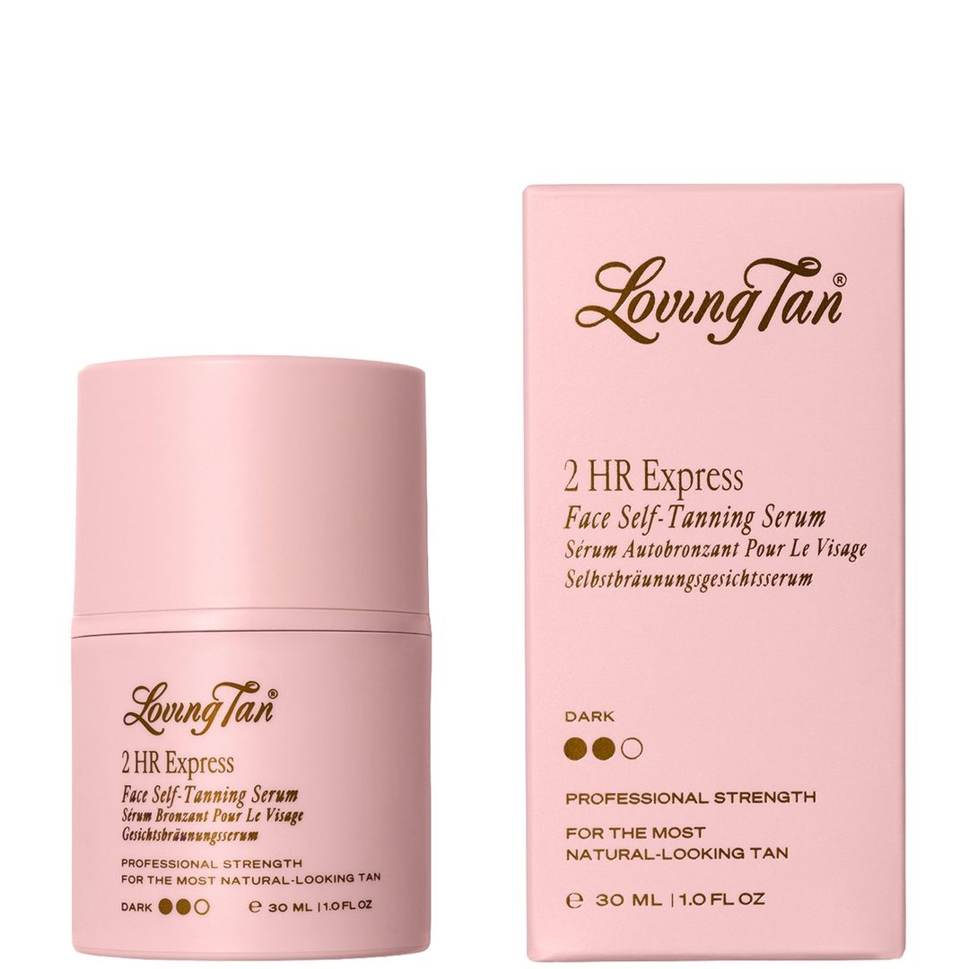 Loving Tan 2 HR Express Face Tanning Serum Dark 30ml - Image 1