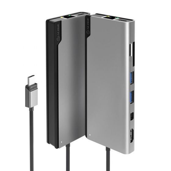 ALOGIC ULDPLSV2-SGR laptop dock/port replicator Wired USB 3.2 Gen 1 (3.1 Gen 1) Type-C Black, Grey - Image 1