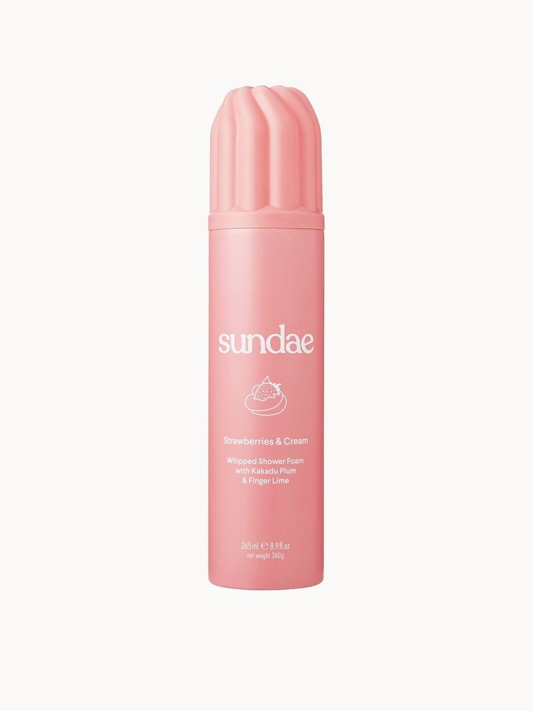 Sundae Strawberries & Cream Shower Foam | Size: 265ml - Image 1