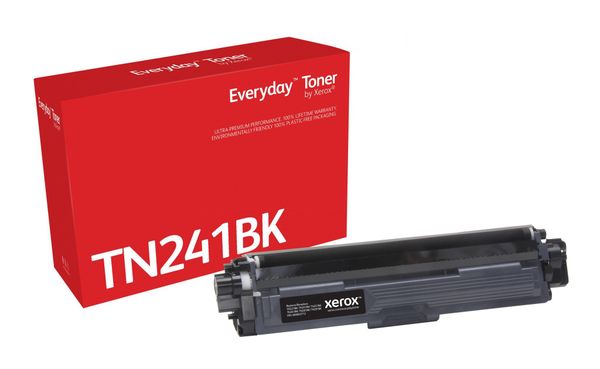 Everyday™ Black Toner by Xerox compatible with Brother TN241BK. Standa