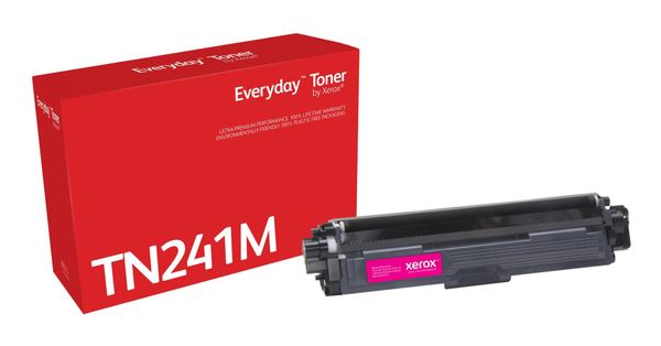 Everyday™ Magenta Toner by Xerox compatible with Brother TN241M. Stand